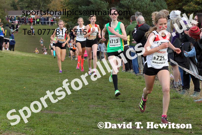 Girls under-15s 2021 National Cross Country Relays, Berry Hill Park, Mansfield. Photo: David T. Hewitson/Sports for All Pics